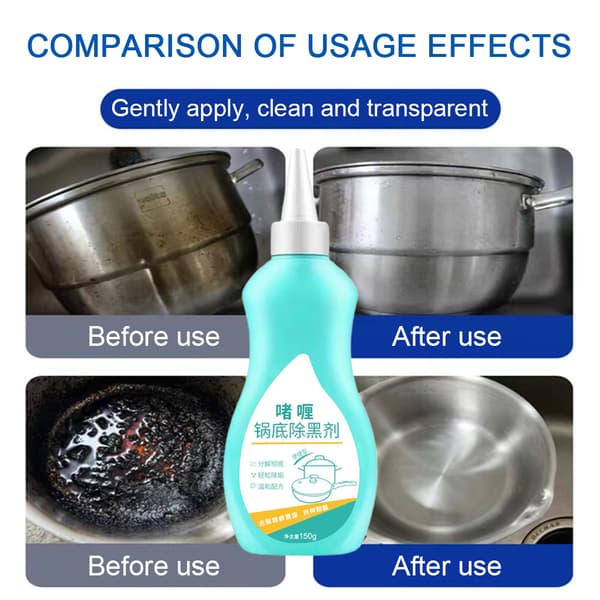 Pots Bottom Effective Degreaser Easy to Apply Rinse Aid for Cookware Use 1pc 1pc