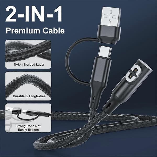 2-pack Charging Cable for Aeropex AS800/S803/S810/AS700 OpenRun Pro/OpenRun/Speaker Charger