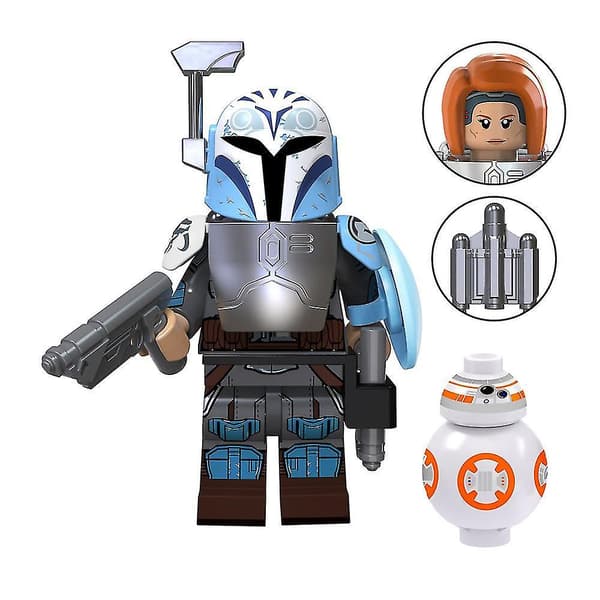 8-pack Star Wars The Mandalorian Megafigurer Byggklossleksaker Samlarmodellfigurer Heminredningspresenter