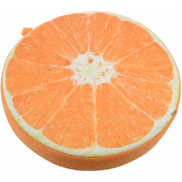Frugt Sædehynde Hjemmekontor Sædehynde Blød Rund Sædehynde Sofa Stol Hynde - Orange