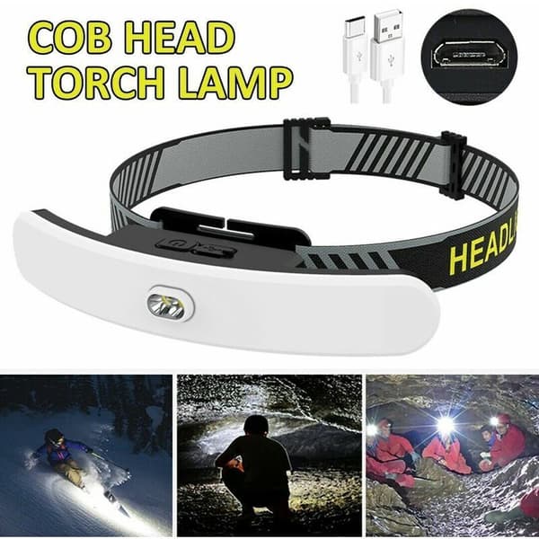 Hovedlykt COB hodelykt hodelykt lys jogging sykkel sport rødt lys USB KLB