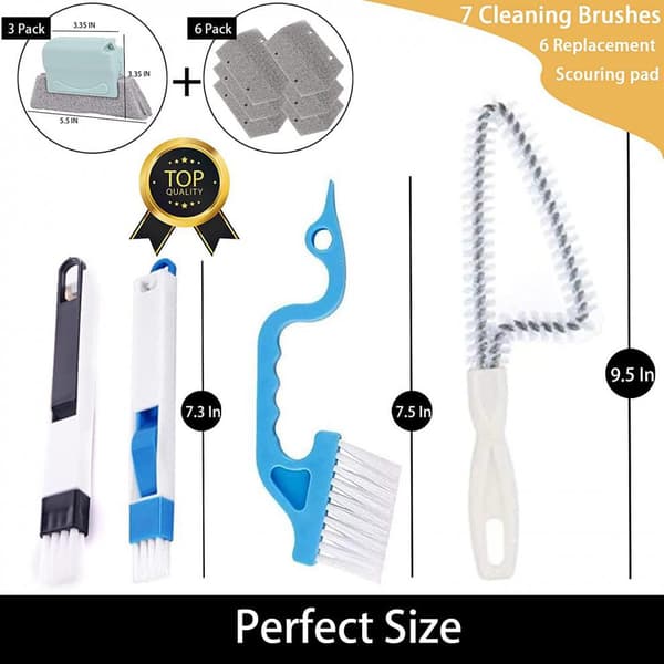 (13 pcs) Handheld Door and Window Groove Cleaning Tools