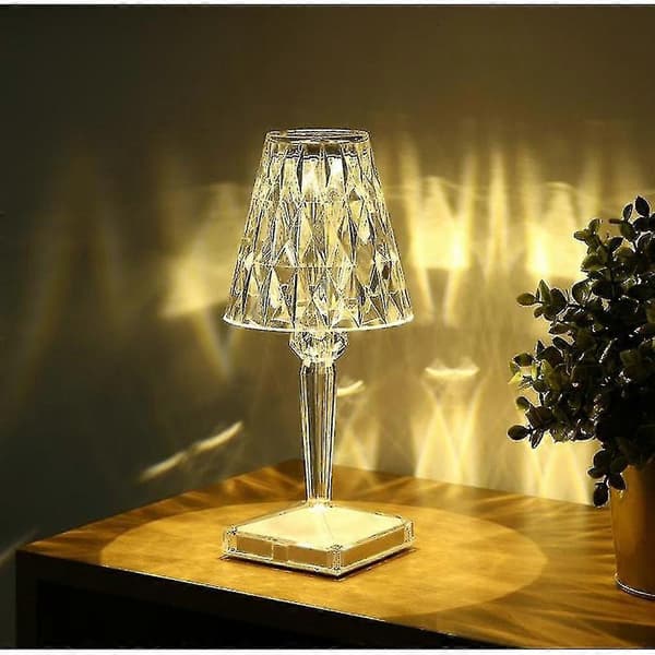 Crystal Italian Design Table Lamp Night Light Desk Lamp (Rechargeable)
