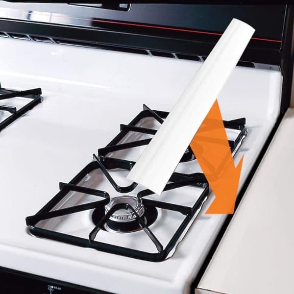 Stove gap cover keeps clean between stove and cabinets 61.5 cm 2-pack White