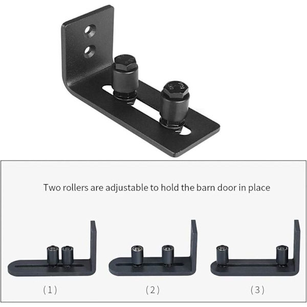 Sliding Door Rolling Guide - With 2 Wheels - For Sliding Doors - Black