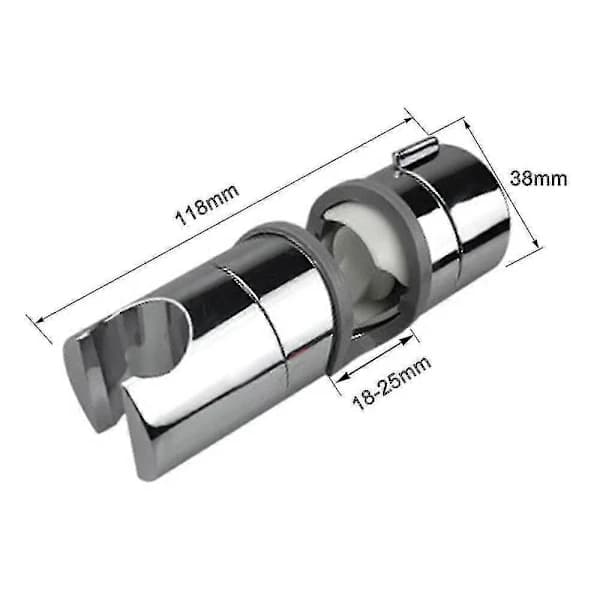 Adjustable Shower Head Holder for Slide Bar, Universal 18-25mm OD Rail Head Holder for Slide Bar Controller