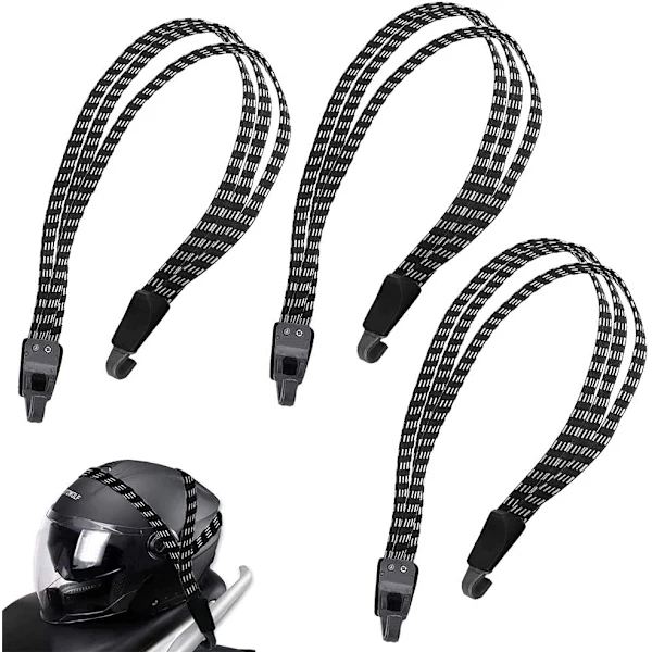3 Large Bicycle Straps, Luggage Bungee Cords with Hooks
