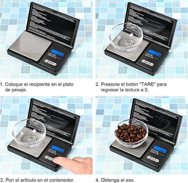 Precision Scale 500g/0.01g Kitchen Scale (7 Units), Tare Function DXGHC