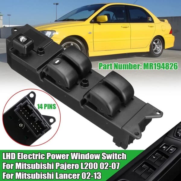 Sort elektrisk LHD bilrudeafbryder til 2002-2013 L200 2002-2007 MR194826