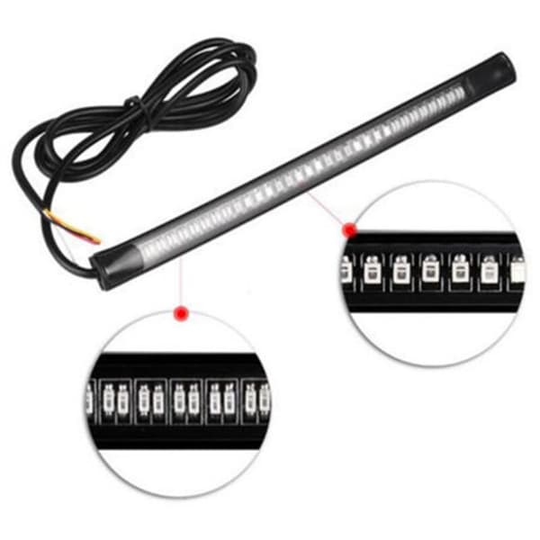 2X Holdbare Motorcykel 48 SMD Bremselys Blinklys LED-lys Vandtæt Nummerplade