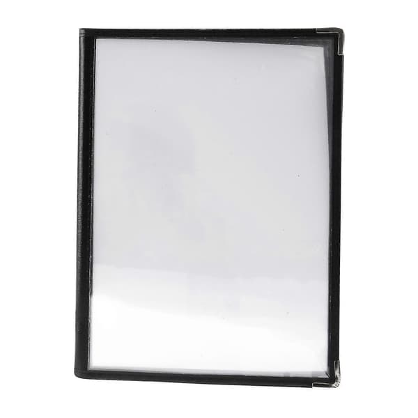 Transparent menukort til restaurant, A4-størrelse, bogstil, café, bar, 6 sider, 12 visninger