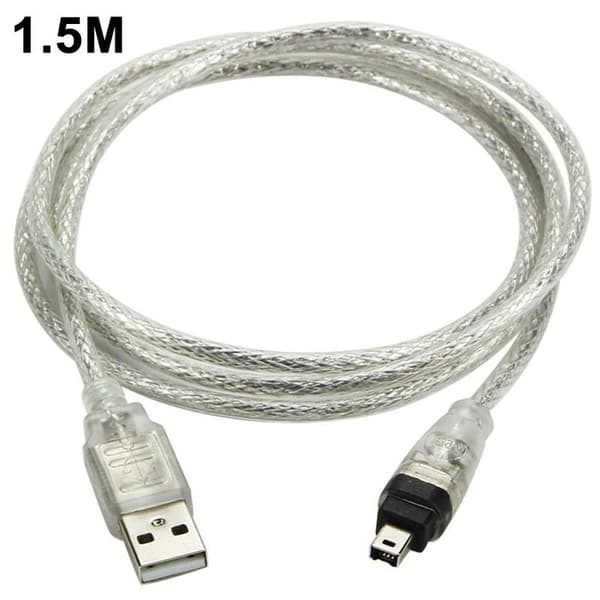 USB-kaapeli (uros Firewire IEEE1394a uros, 4-nastainen, laitteille)