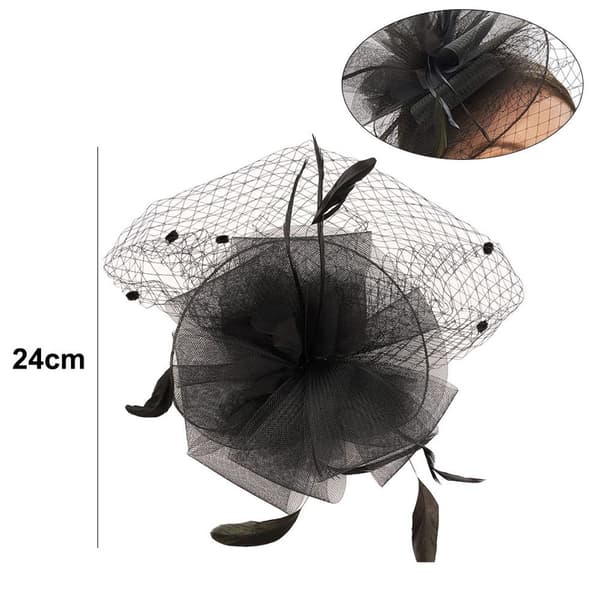 Fascinator Hats 20s 50s Hat Cocktail Tea Party Headpiece Black