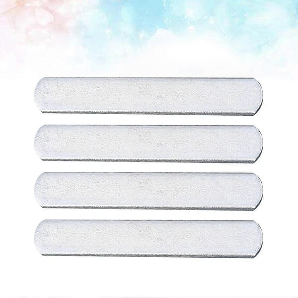 4 st Stålplattor för Viktväst Rundade Rostfria Stålplattor för Viktade Ben- och Armband för Träningsövningar 0,2 kg/styck (Silver)