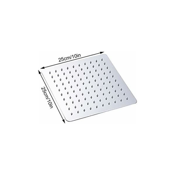 10 inch/25 cm Fixed Shower Head, Chrome 304 Stainless Steel Fixed Diffuser Shower Head, Bathroom Accessories KLB