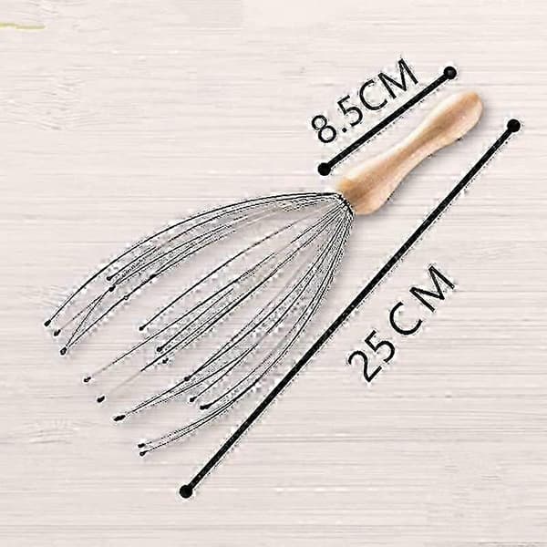 24-finger Bamboo Head Massager for Lasting Relaxation