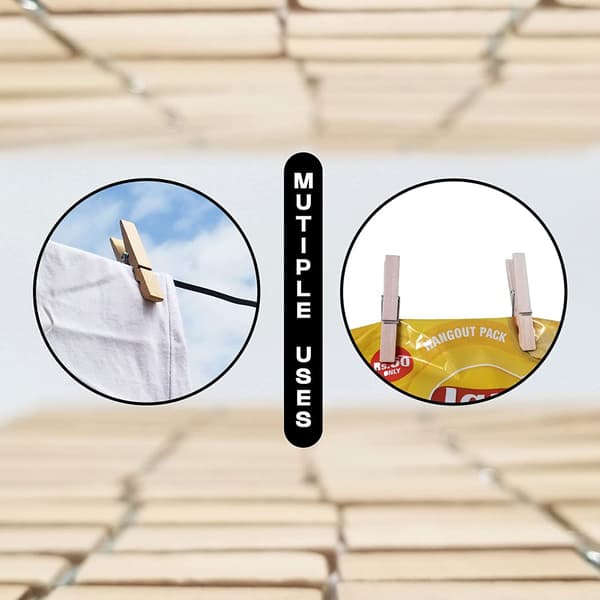 Heavy Duty Outdoor Clothes Pins with Spring, 2.8 inch, 50-Pack