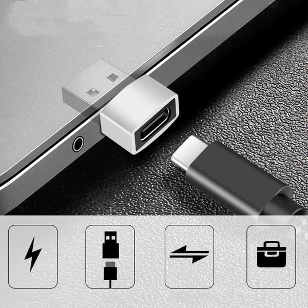 Adapter USB-C (hun) til USB-A 2.0 (han) Sølv