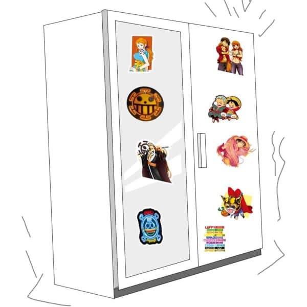 100 stk One Piece-klistremerker