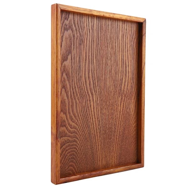 Rectangular Wooden Tray Serving Tray Plate Snack Food Storage Dish for Hotel Home (35*24cm)