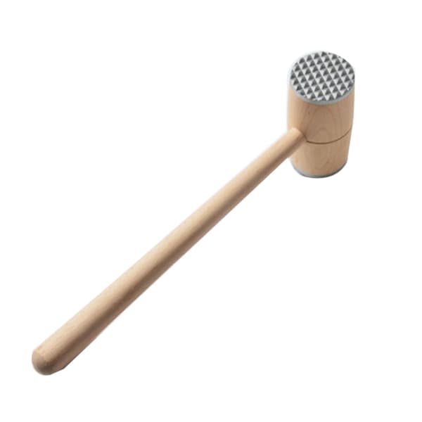 Double-Sided Wooden Meat Hammer Mallet Tenderizer Tool for Steak Practical Kitchen Utensil