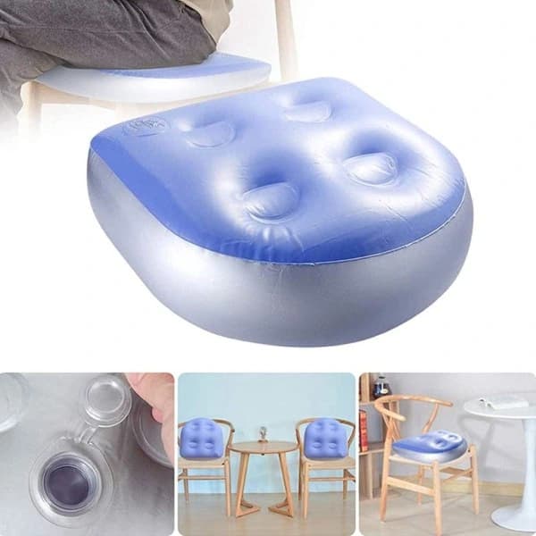 2 stk Spa Booster Pute Oppblåsbar Badekar Sittepute med Sugekopper for Bad Eldre Spa Badekar