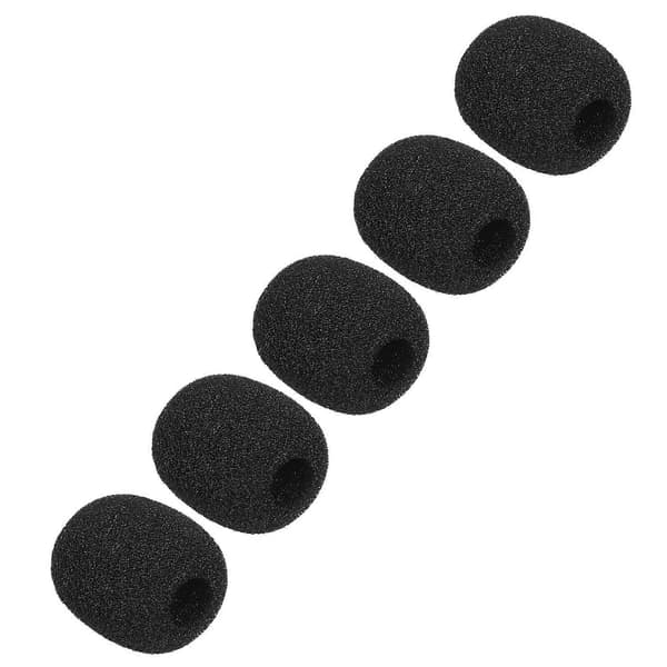 Mini Mikrofon Vindskydd Mic Skumöverdrag för Kavajmikrofon Headset Mikrofon Svart, 5-pack