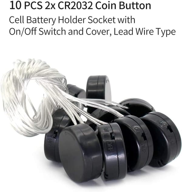 CR2032 Coin Cell Battery Holder, CR2032 Battery Holder with Switch DXGHC
