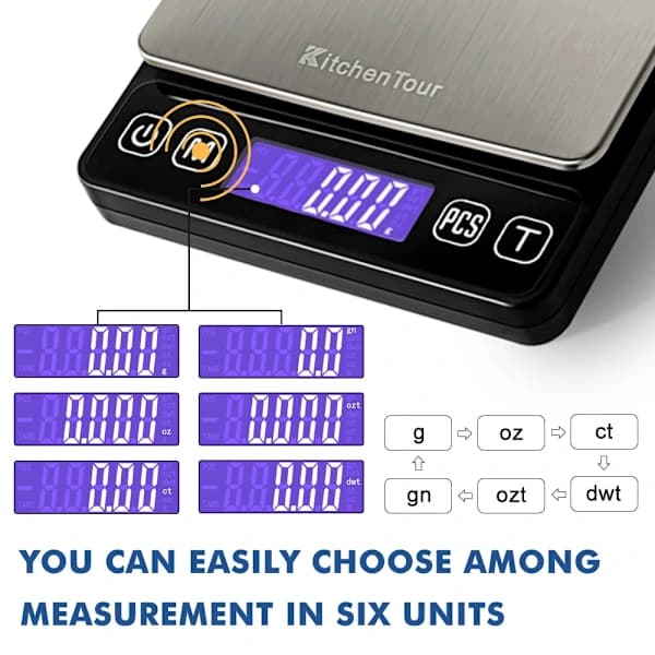 Digital Kitchen Scale - 500g/0.01g High Precision Scale for Jewelry