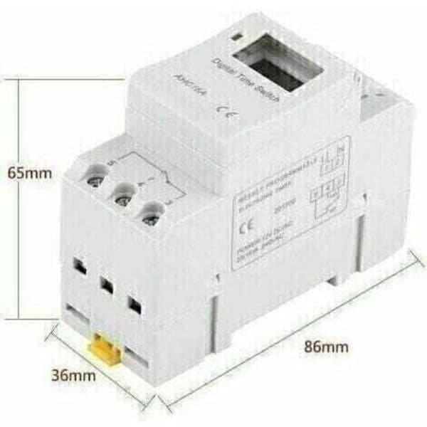 Digital Timer, 1. LCD-display Ugentlig Programmerbar Elektronisk Tidsrelækontakt 16 tænd ＆ 16 sluk Timer(220V)..DEBUNS