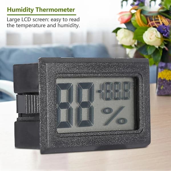 Mini digital termometer hygrometer rosa - Högprecisions hushållstermometer och fuktighetsmätare