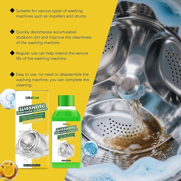Washing Machine Drum Cleaner - Cleans Dirt and Odor, Improves Washing Machine Cleanliness, Fits All Models
