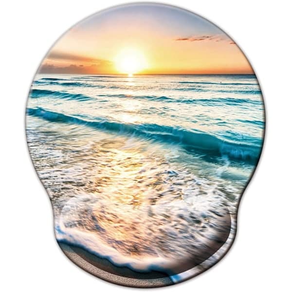 Musemåtte med håndledsstøtte, ergonomisk musemåtte med håndledsstøtte i memory foam, skridsikker gummibase til gamingmusemåtte til hjemmet