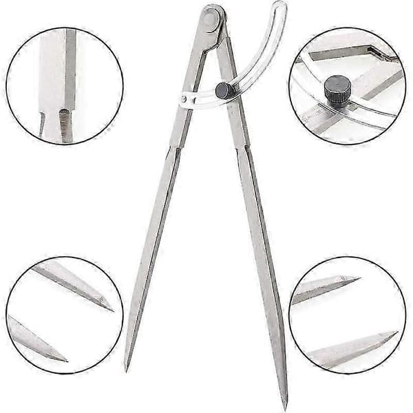 Carbon Steel Circle Compass for Carpenters 300mm Large Diameter Dry Point