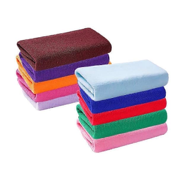 Non-Woven Microfiber Towels Random Color 30x30cm Washable 10pcs