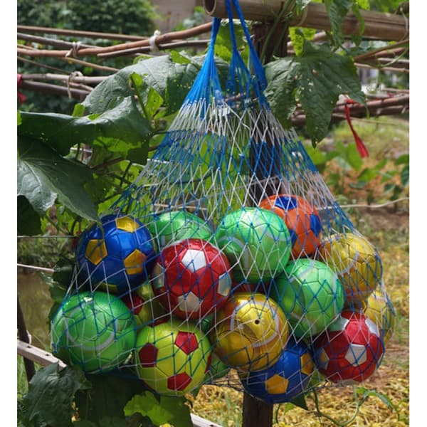 Net 100 cm til bolde, fodbold basketball 10 bolde net 2 farver dørspil kurv net vaskbar dobbelt farve