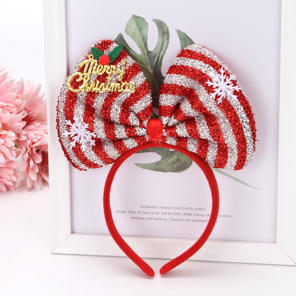 2PCS Julpartiklar, bokstäver glitter båge huvudcirklar, wo