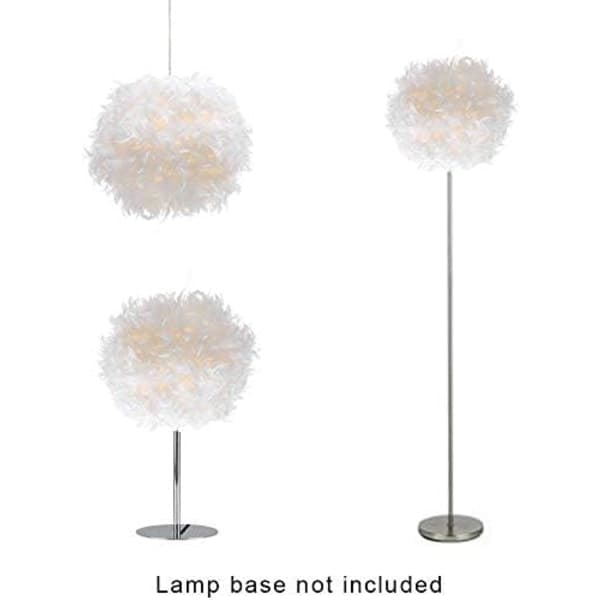Letvægts lampeskærm til loftslampe, fluffy lampeskærm