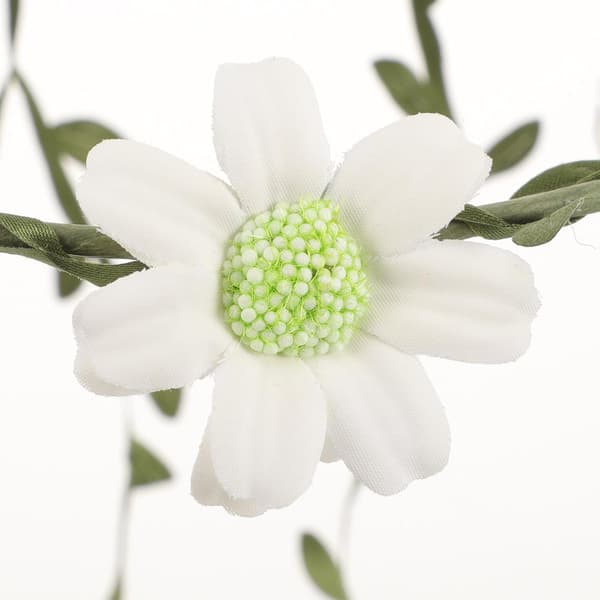 Hvid blomsterkrone hårbånd til kvinder, let og kunstig blomsterkrans, brudehovedbeklædning til strandferier og fester