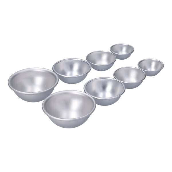 Gør-det-selv badebombeform, bærbar husholdningsmousse kagebageform i aluminiumslegering sæt #6