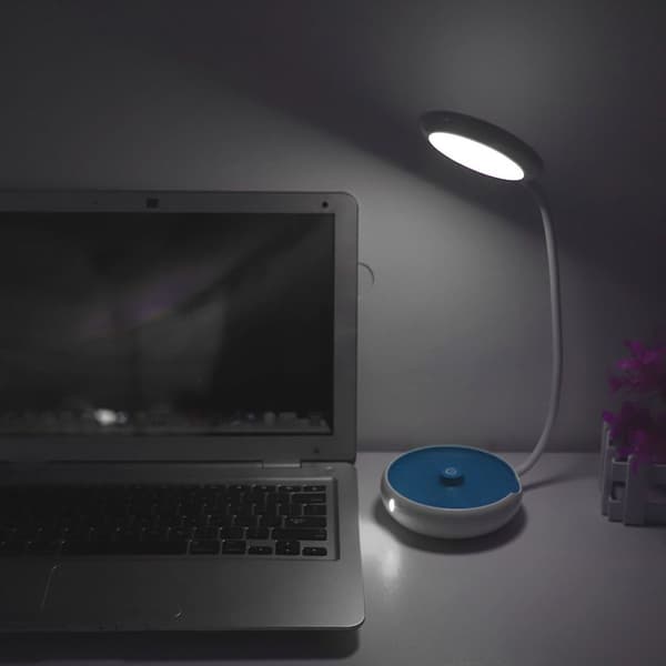 Sammenleggbar Fleksibel USB Bærbar Bordlampe Blå KLB