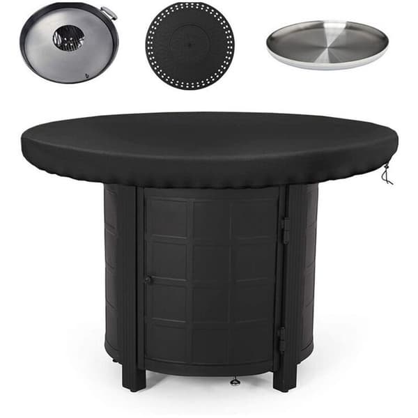 Beskyttelsesdeksel for ildsted, 420D, vanntett, anti-UV, for ildsted, grillplate (diameter 100 cm)..DEBUNS