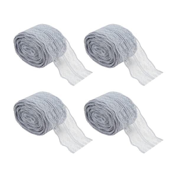 4 stk nylon blondebånd, retro, DIY, dekorativt tilbehør til gaveinnpakning, grå 0.2 0.2