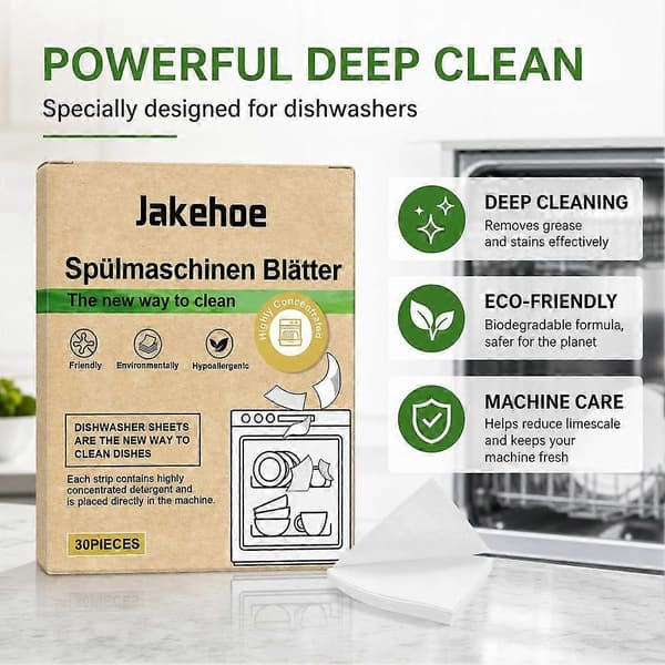 Dishwasher Cleaning Tablets, Dishwasher Descaling Maintenance Tablets - 30 Pieces/Box