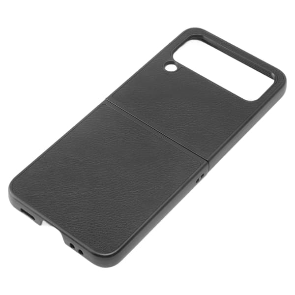 Foldable Screen Mobile Phone Case Scratch Resistant Dustproof Buffer Protective Leather Case Black