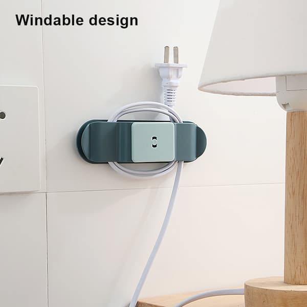 New Rotating Socket Holder Punch-Free Wall Socket Power Strip Storage Plug Hook Cord Winder Yellow Yellow