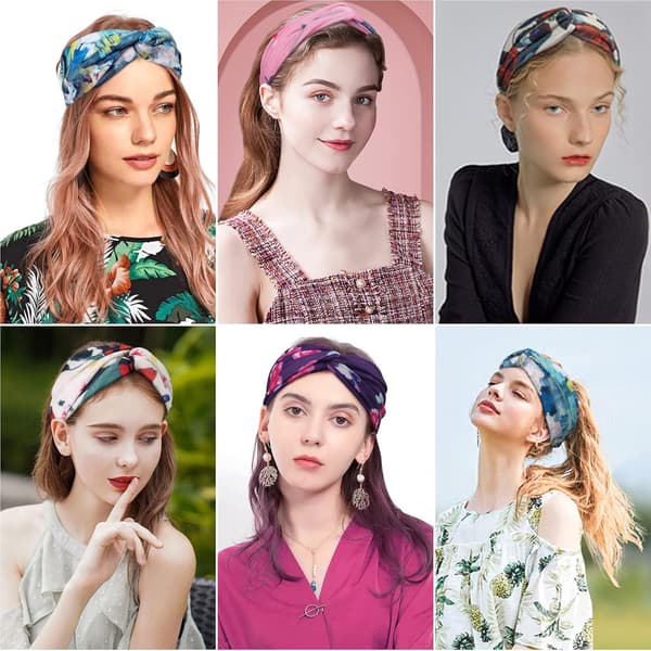 Hårbånd Dame Hårbånd, Elastisk Hårbånd Dame Stort Blomstret Hårbånd Yoga Hårbånd Håraccessories