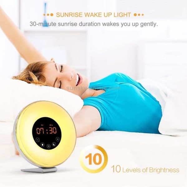 LED Touch Smart Alarm Clock with FM Radio