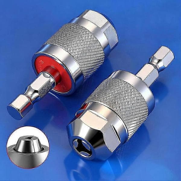 Drill Chuck Adapter Quick Change Pneumatic Drill Chuck 3-Jaw Hex Shank Chuck Professional Converter Hex Shank Silver Silver