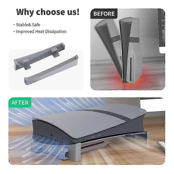 Horizontal Base for PS5Pro Replacement Holder 30th Anniversary Host Storage Stand Cooling Base for PS5